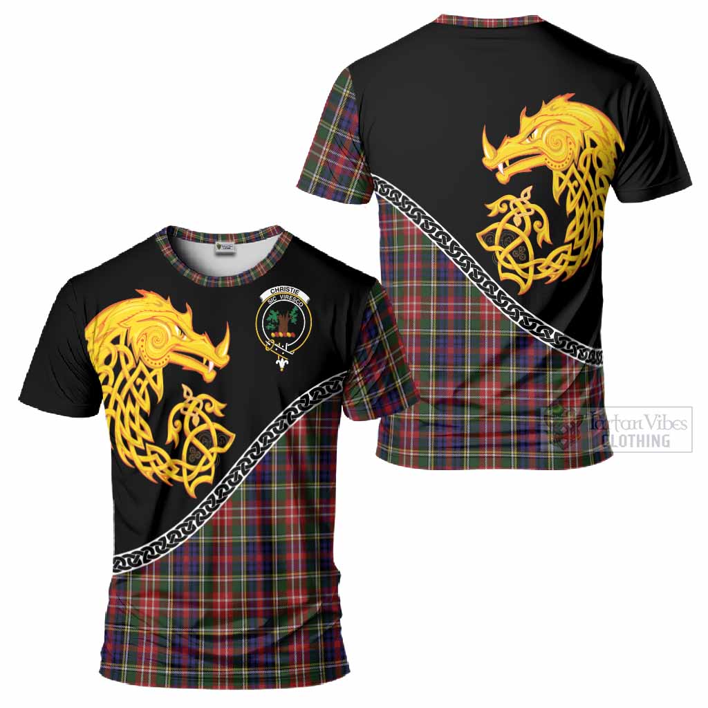 Christie Tartan Crest T-Shirt Legendary Dragon Knot Half Style