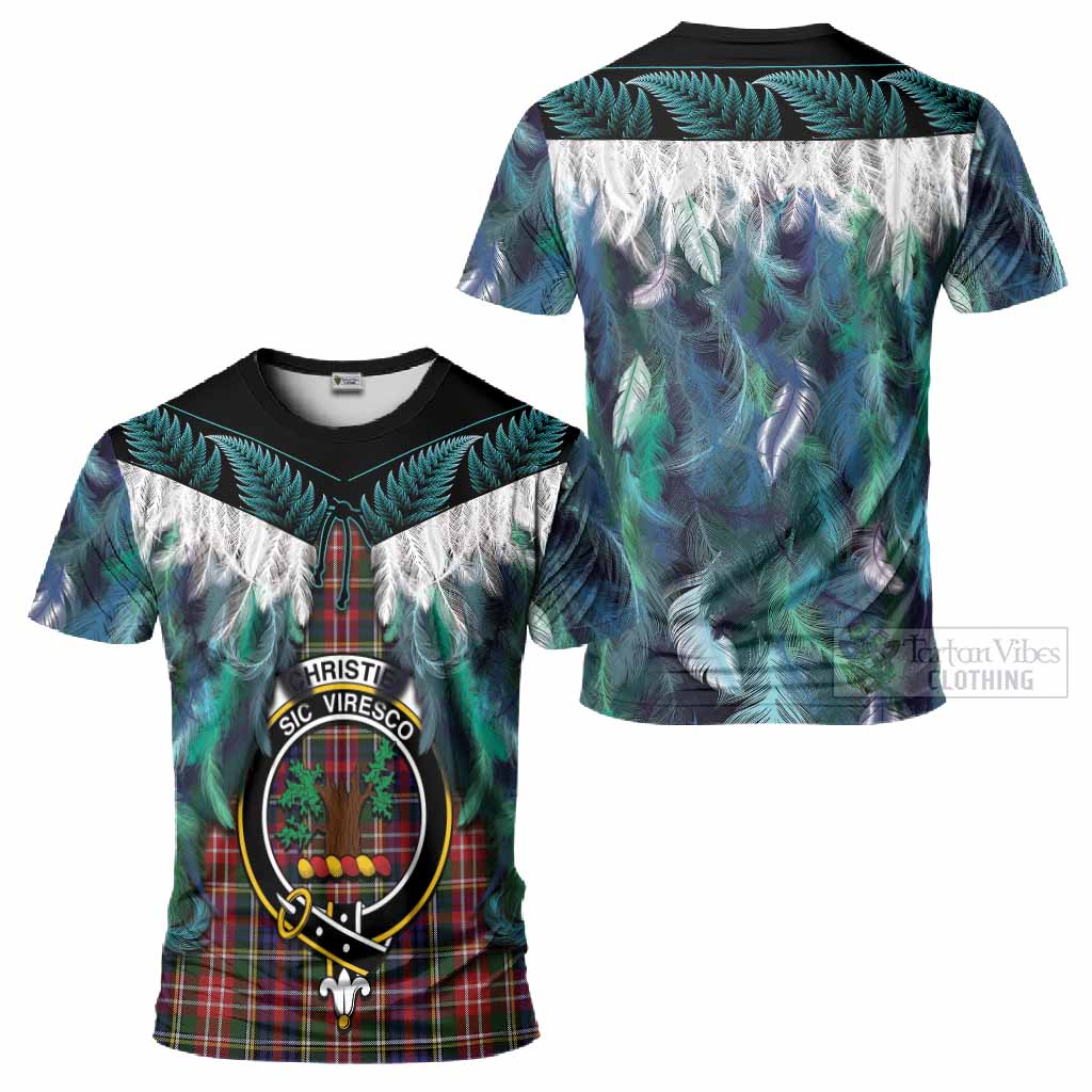 Christie Tartan Crest T-Shirt New Zealand Maori Korowai Cloak