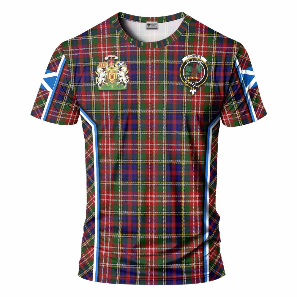 Christie Tartan Crest T-shirt Scotland Coat of Arm Flag Style - Tartan Vibes Clothing