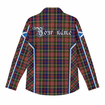 Christie Tartan Crest Women Casual Shirt Scotland Coat of Arm Flag Style