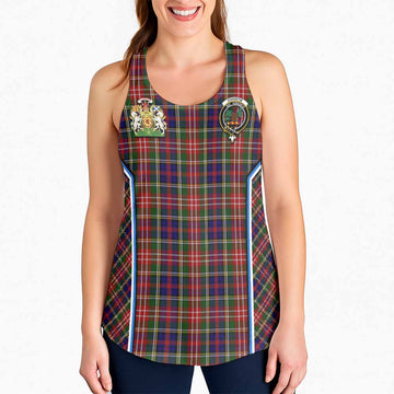 Christie Tartan Crest Women Racerback Tanks Scotland Coat of Arm Flag Style