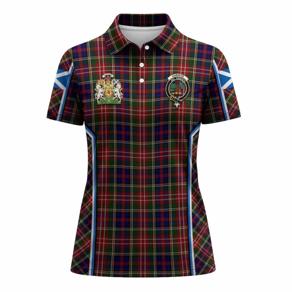Christie Tartan Crest Women's Polo Shirt Scotland Coat of Arm Flag Style - Tartan Vibes Clothing