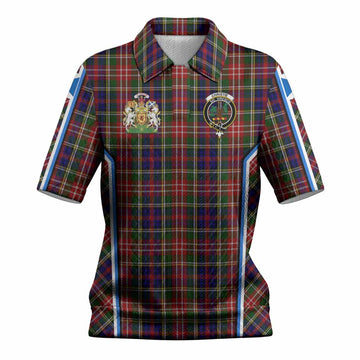 Christie Tartan Crest Women’s Polo Sweater Top Scotland Coat of Arm Flag Style