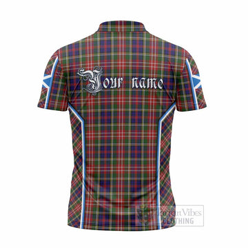 Christie Tartan Crest Zipper Polo Shirt Scotland Coat of Arm Flag Style - Tartan Vibes Clothing