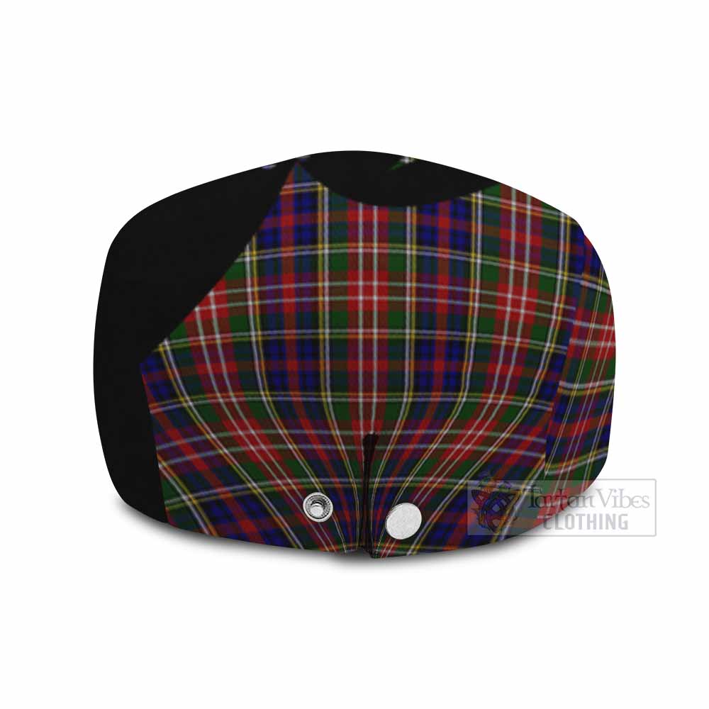 Christie Tartan Family Crest Flat Cap, Jeff Cap Scotland Thistle Floral