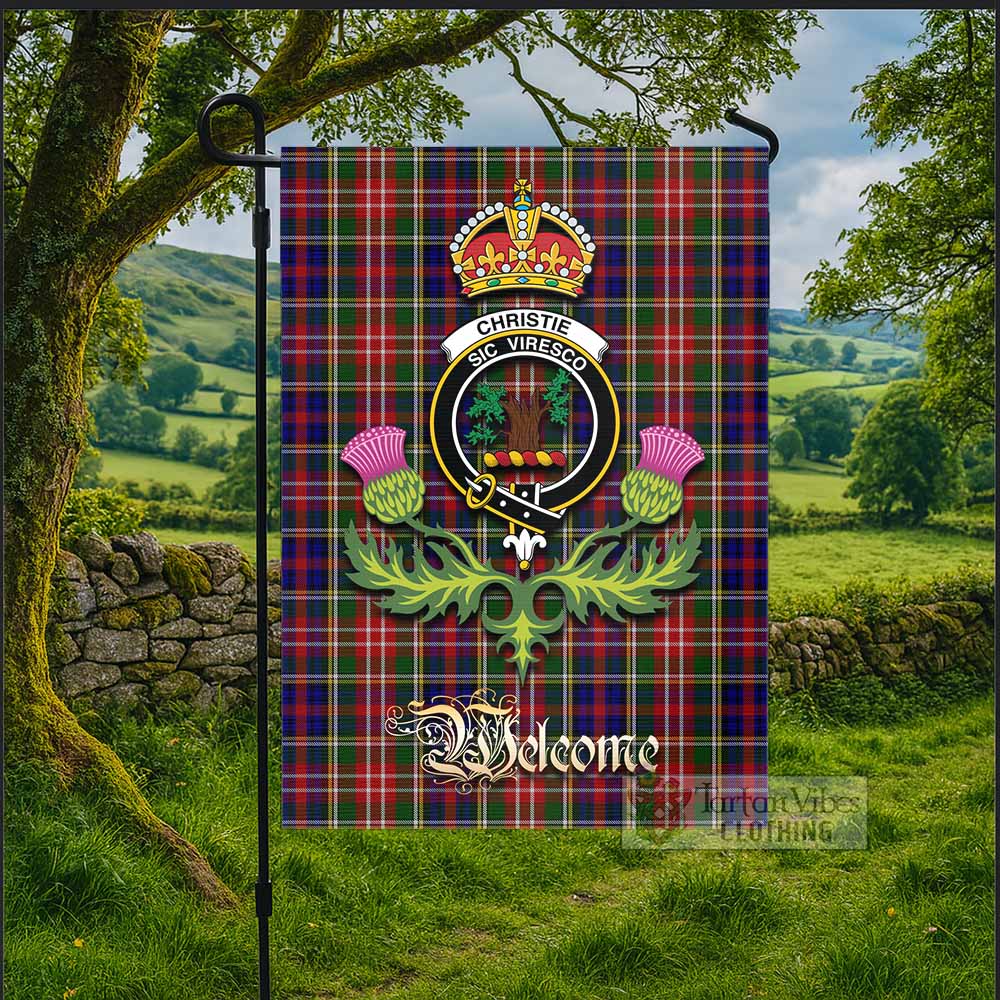 Christie Tartan Family Crest Garden Flag Royal Thistle Welcome Style - Tartan Vibes Clothing