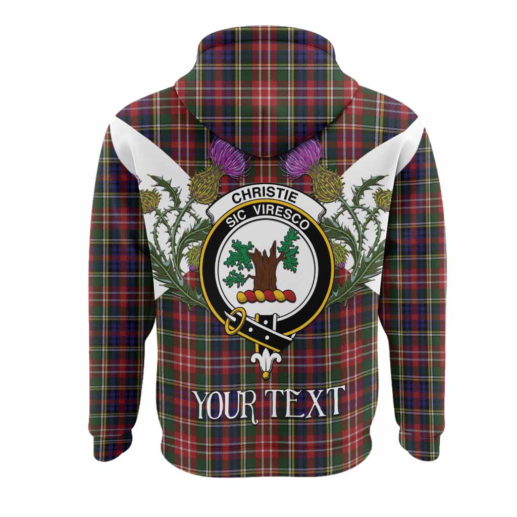 Christie Tartan Family Crest Hoodie Scottish Burns Night Thistle Floral