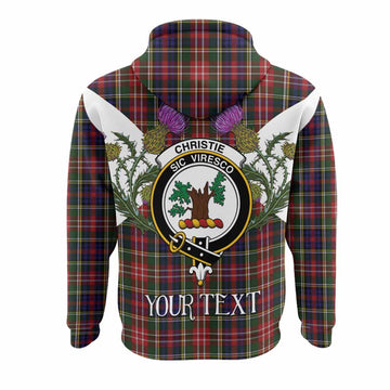 Christie Tartan Family Crest Hoodie Scottish Burns Night Thistle Floral