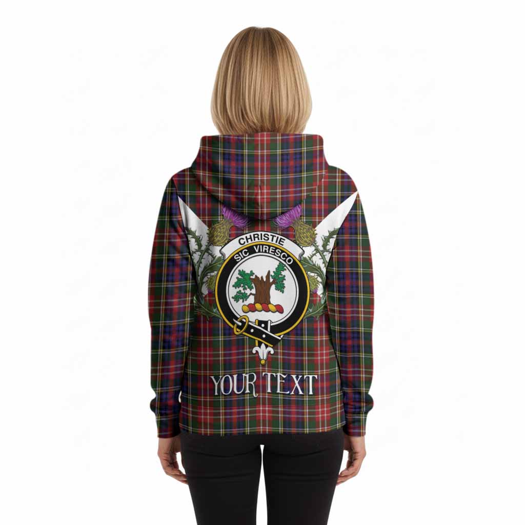 Christie Tartan Family Crest Hoodie Scottish Burns Night Thistle Floral