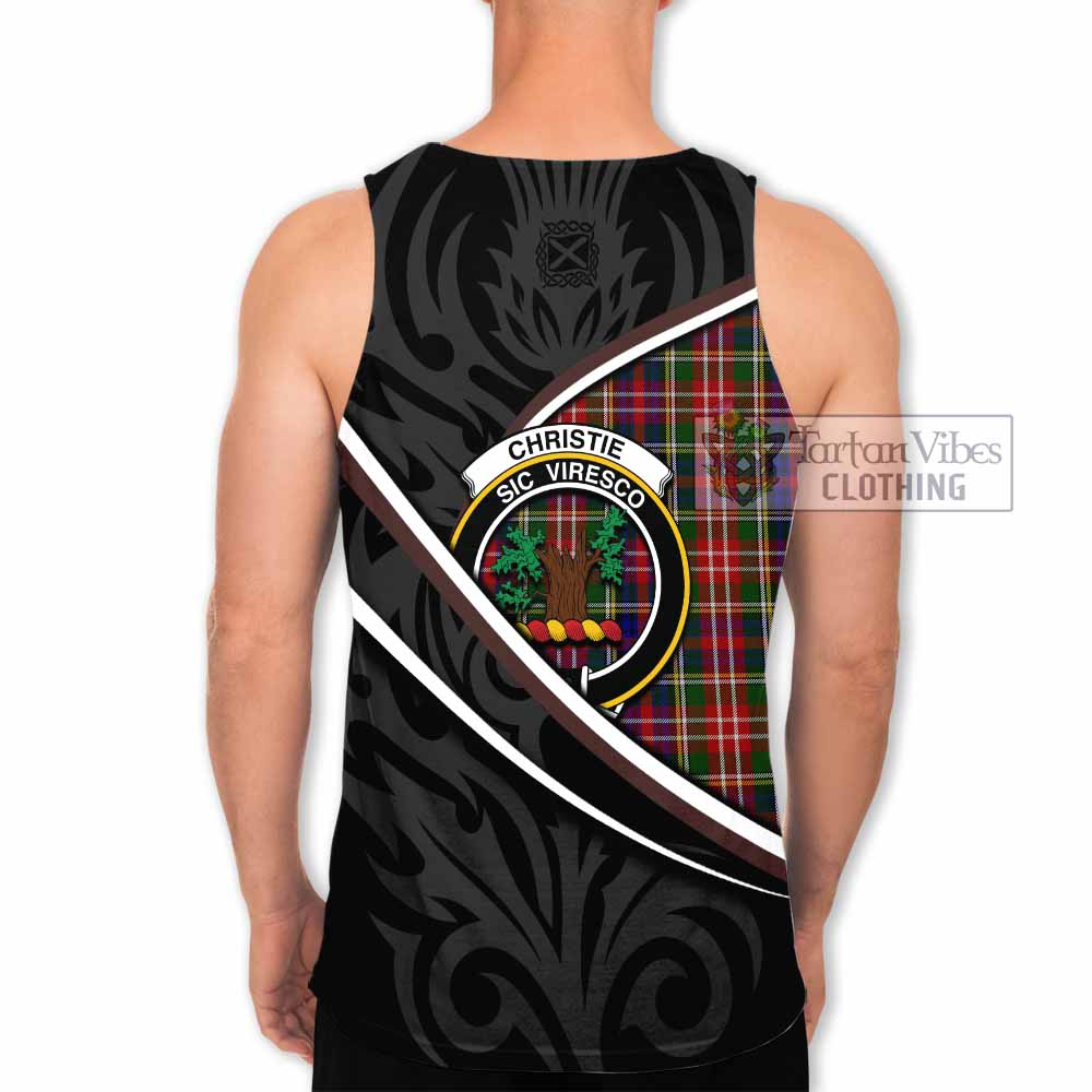 Christie Tartan Family Crest Men Tank Top Celtic Scottish Thistle Floral - Tartan Vibes Clothing