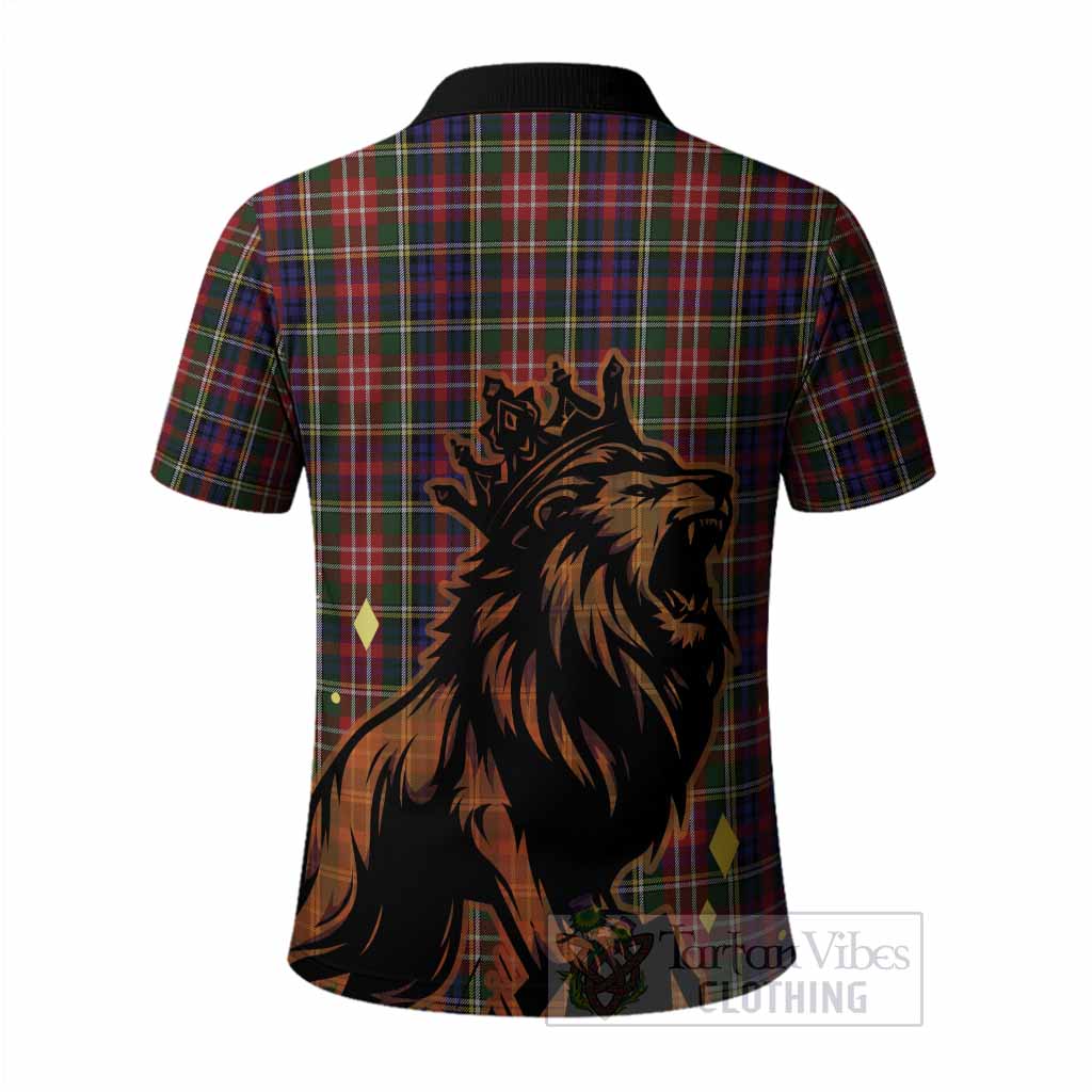 Christie Tartan Family Crest Polo Shirt Crowned Lion Roaring