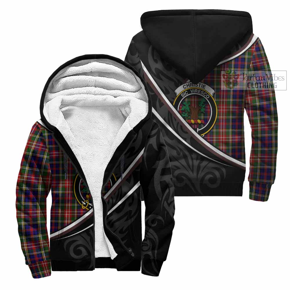 Christie Tartan Family Crest Sherpa Hoodie Celtic Scottish Thistle Floral - Tartan Vibes Clothing