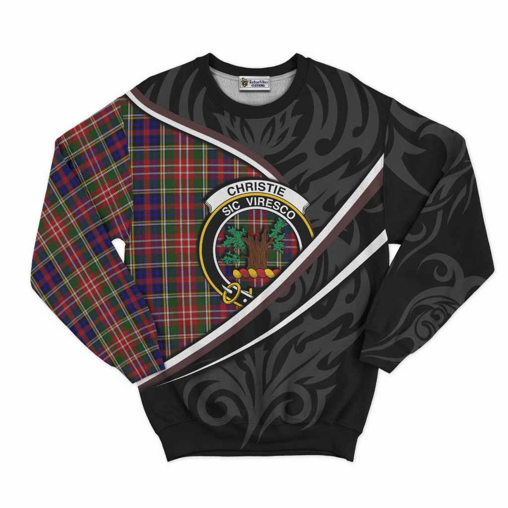 Christie Tartan Family Crest Sweatshirt Celtic Scottish Thistle Floral - Tartan Vibes Clothing