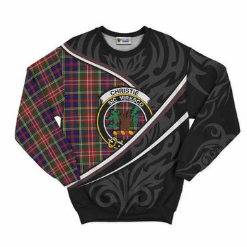 Christie Tartan Family Crest Sweatshirt Celtic Scottish Thistle Floral
