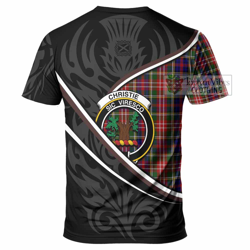 Christie Tartan Family Crest T-shirt Celtic Scottish Thistle Floral - Tartan Vibes Clothing