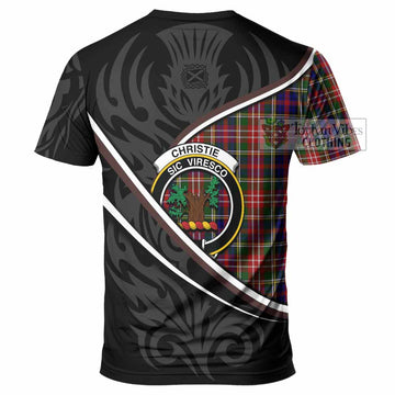 Christie Tartan Family Crest T-shirt Celtic Scottish Thistle Floral - Tartan Vibes Clothing