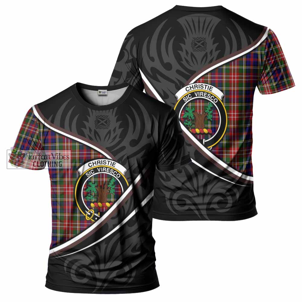 Christie Tartan Family Crest T-shirt Celtic Scottish Thistle Floral - Tartan Vibes Clothing