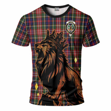 Christie Tartan Family Crest T-Shirt Crowned Lion Roaring