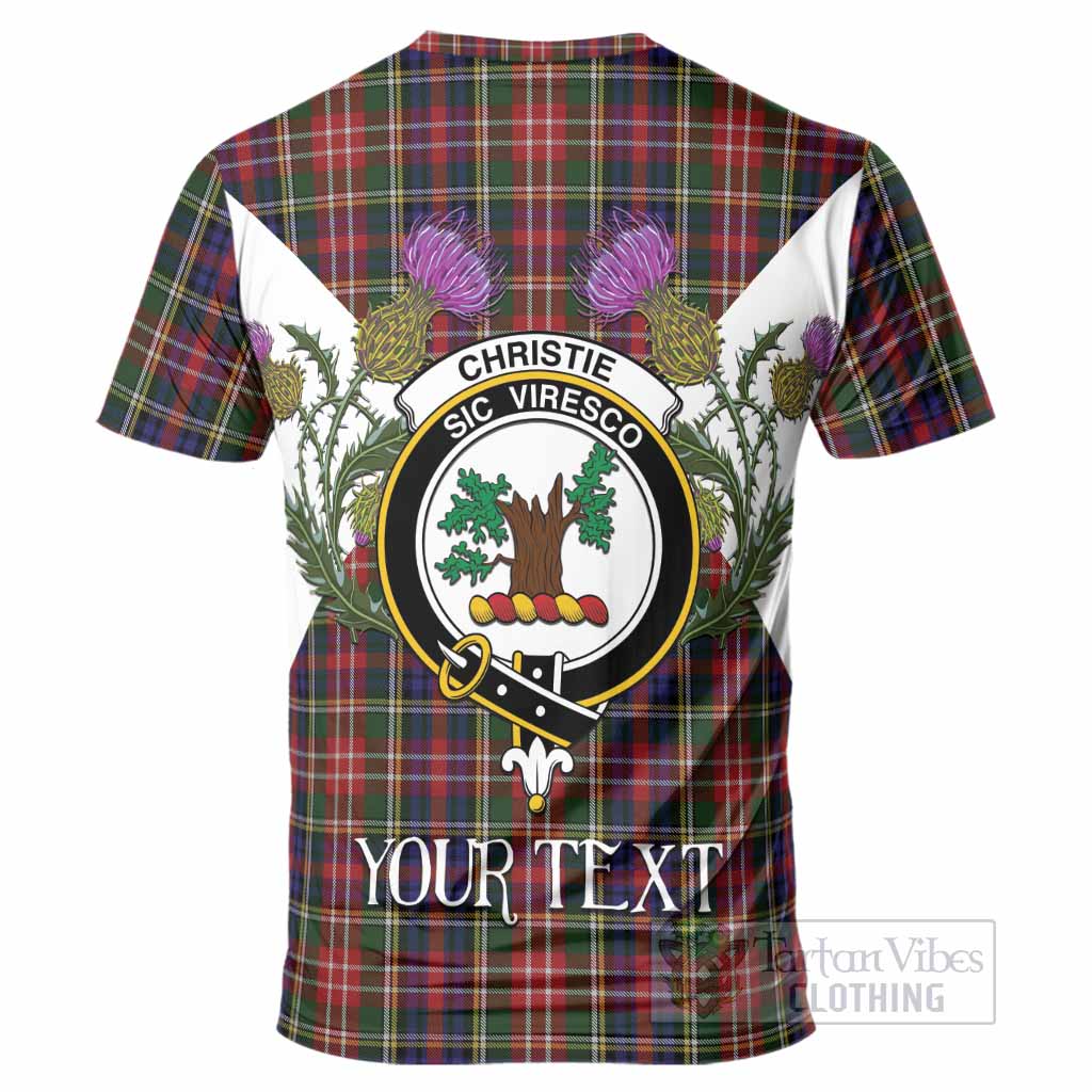 Christie Tartan Family Crest T-Shirt Scottish Burns Night Thistle Floral