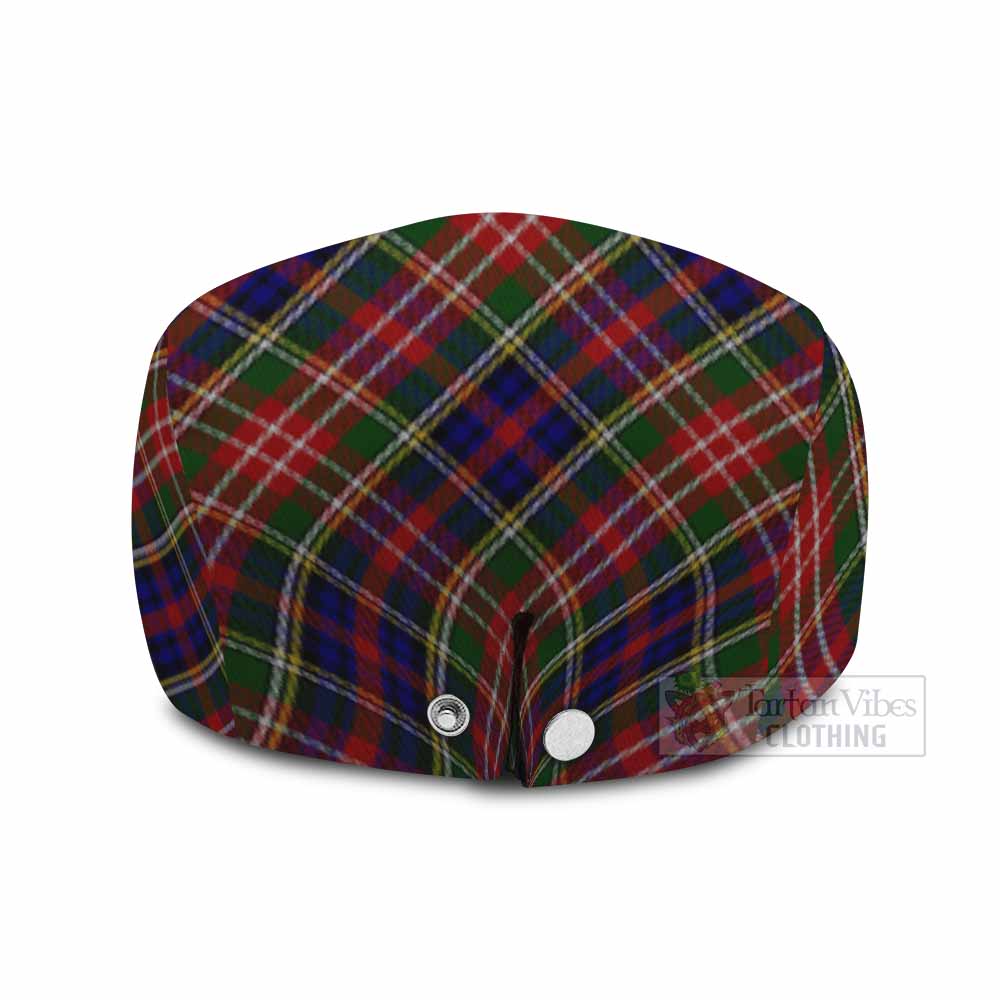Christie Tartan Flat Cap, Jeff Cap Cross Style with Family Crest - Tartan Vibes Clothing