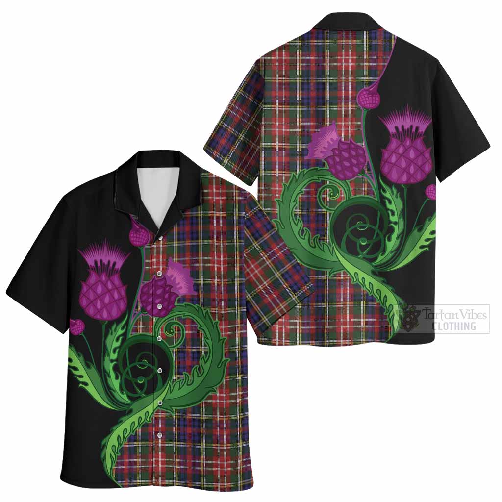 Christie Tartan Hawaiian Shirt Traditional Scottish Thistle