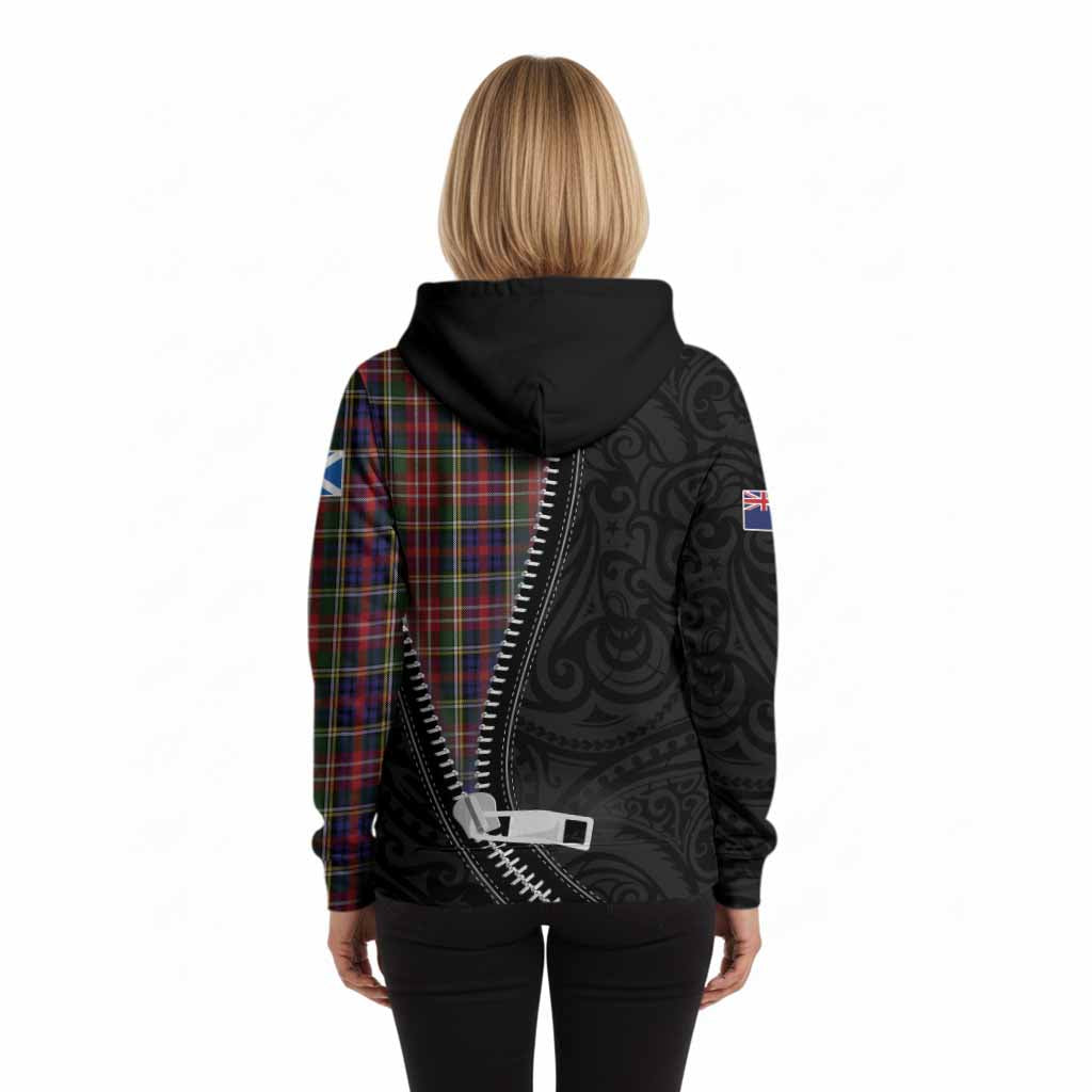 Christie Tartan Hoodie New Zealand Pattern Unique Zipper Stylized
