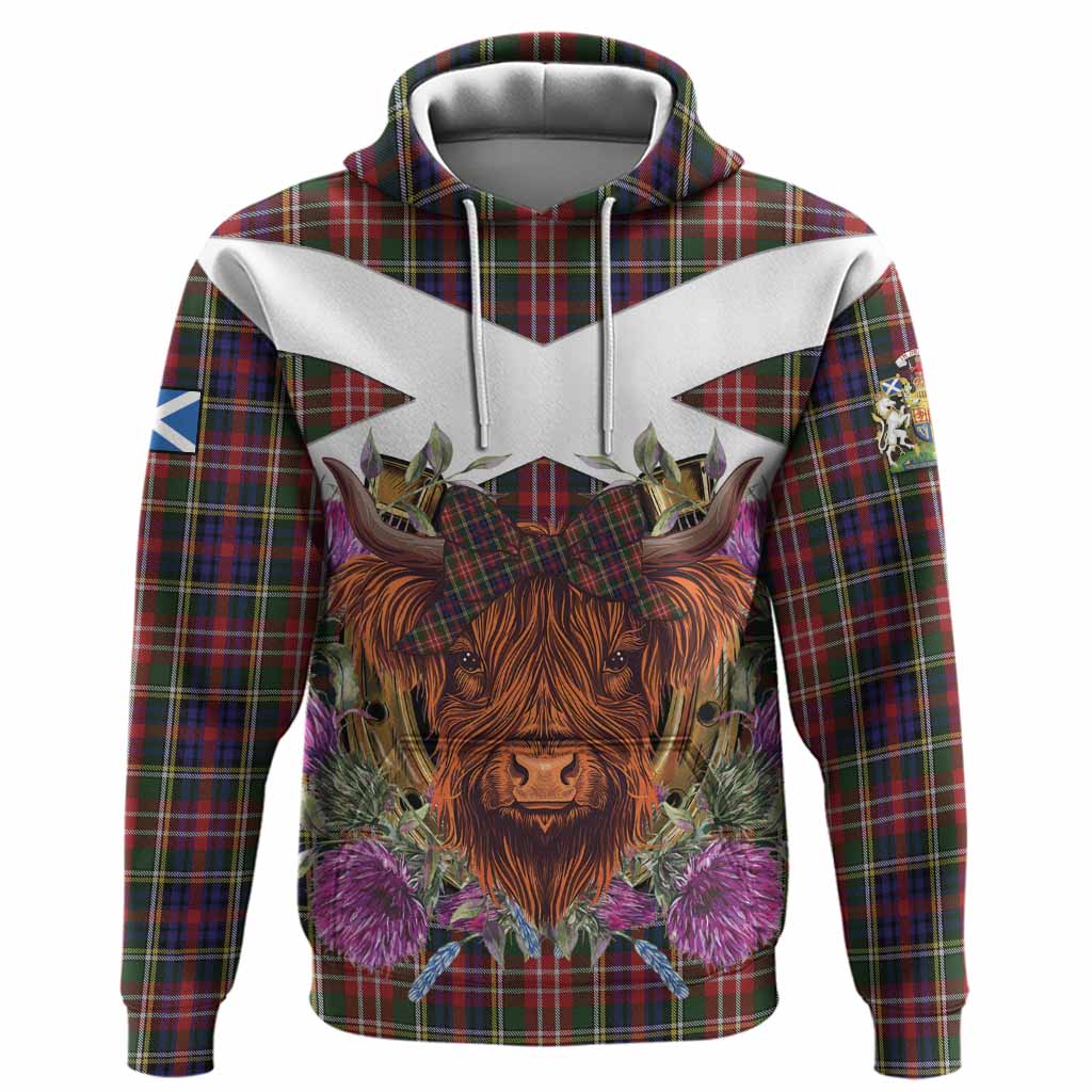 Christie Tartan Hoodie Scottish Thistle Heilan Coo