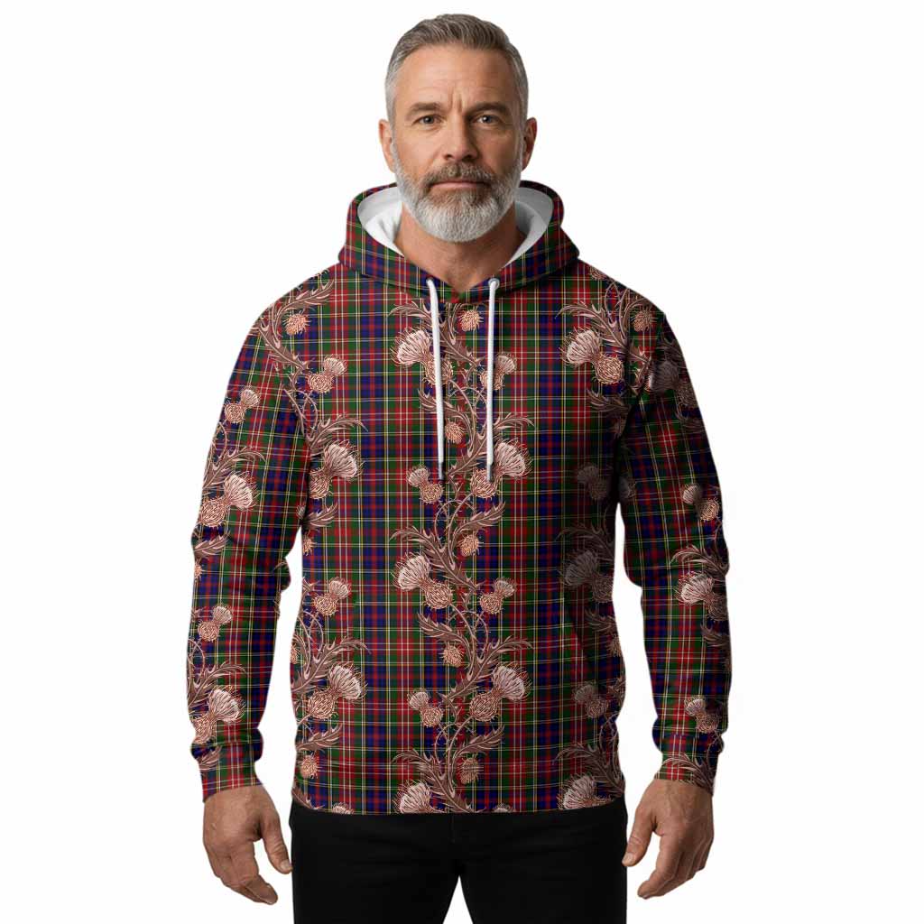 Christie Tartan Hoodie Seamless Scottish Thistle Flowers
