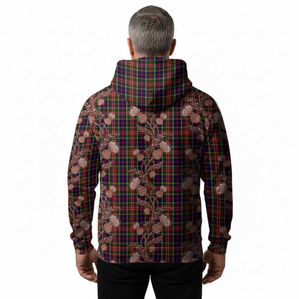 Christie Tartan Hoodie Seamless Scottish Thistle Flowers