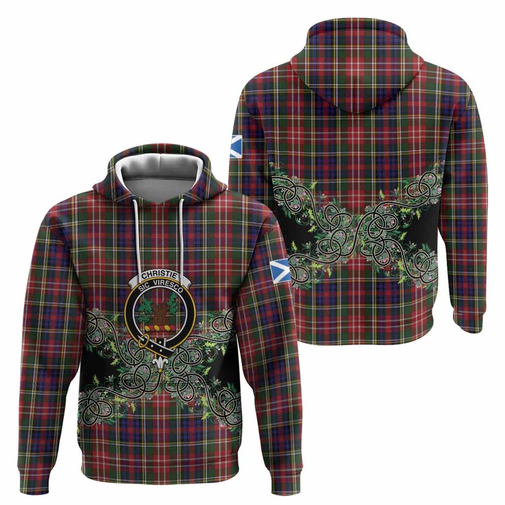 Christie Tartan Hoodie Thistle Scottish Spirit