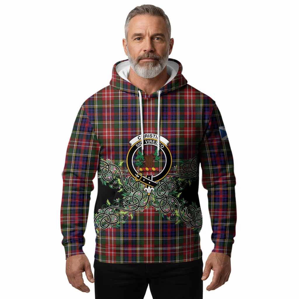 Christie Tartan Hoodie Thistle Scottish Spirit