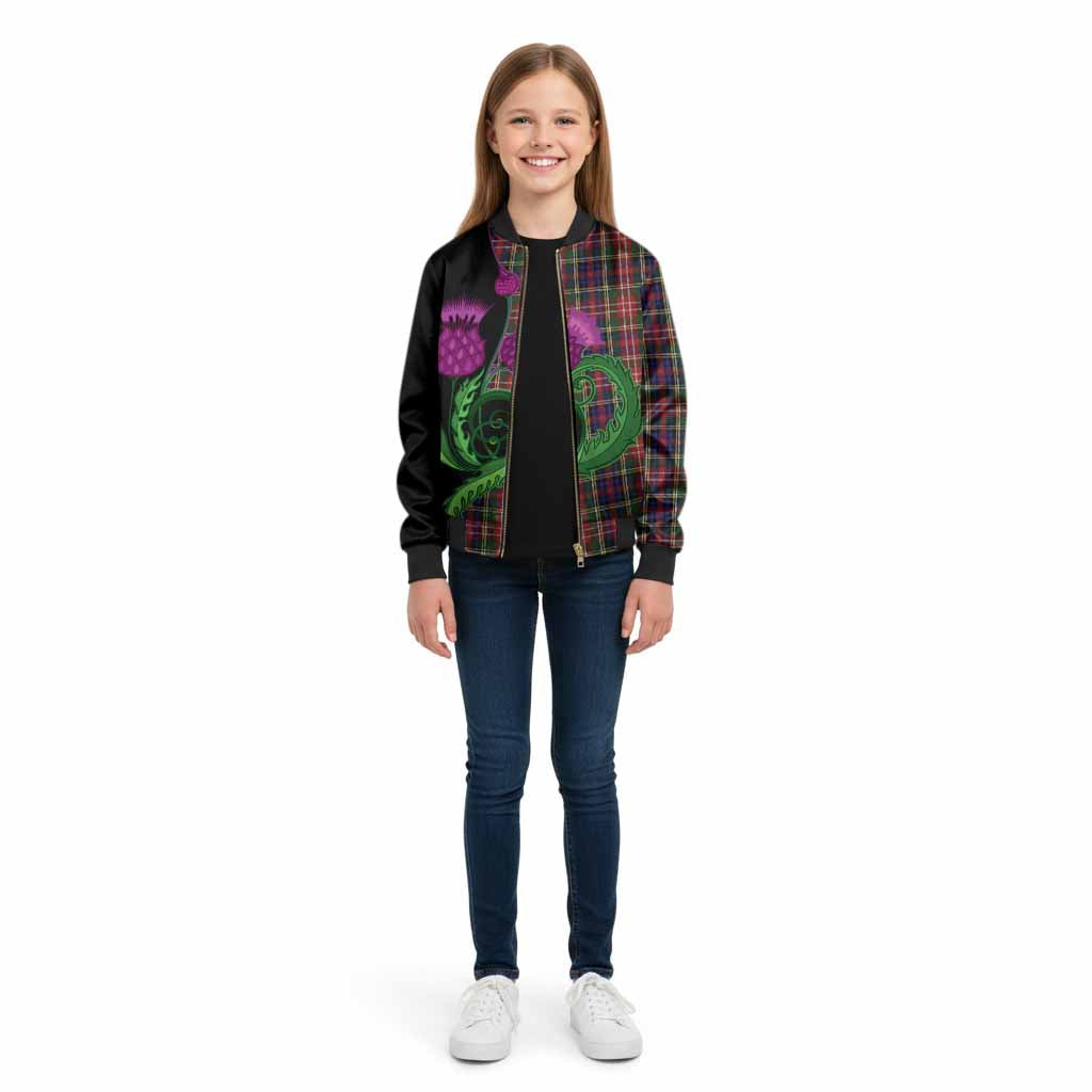 Christie Tartan Kid Bomber Jacket Traditional Scottish Thistle