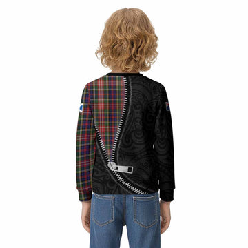 Christie Tartan Kid Knitted Sweatshirt New Zealand Pattern Unique Zipper Stylized