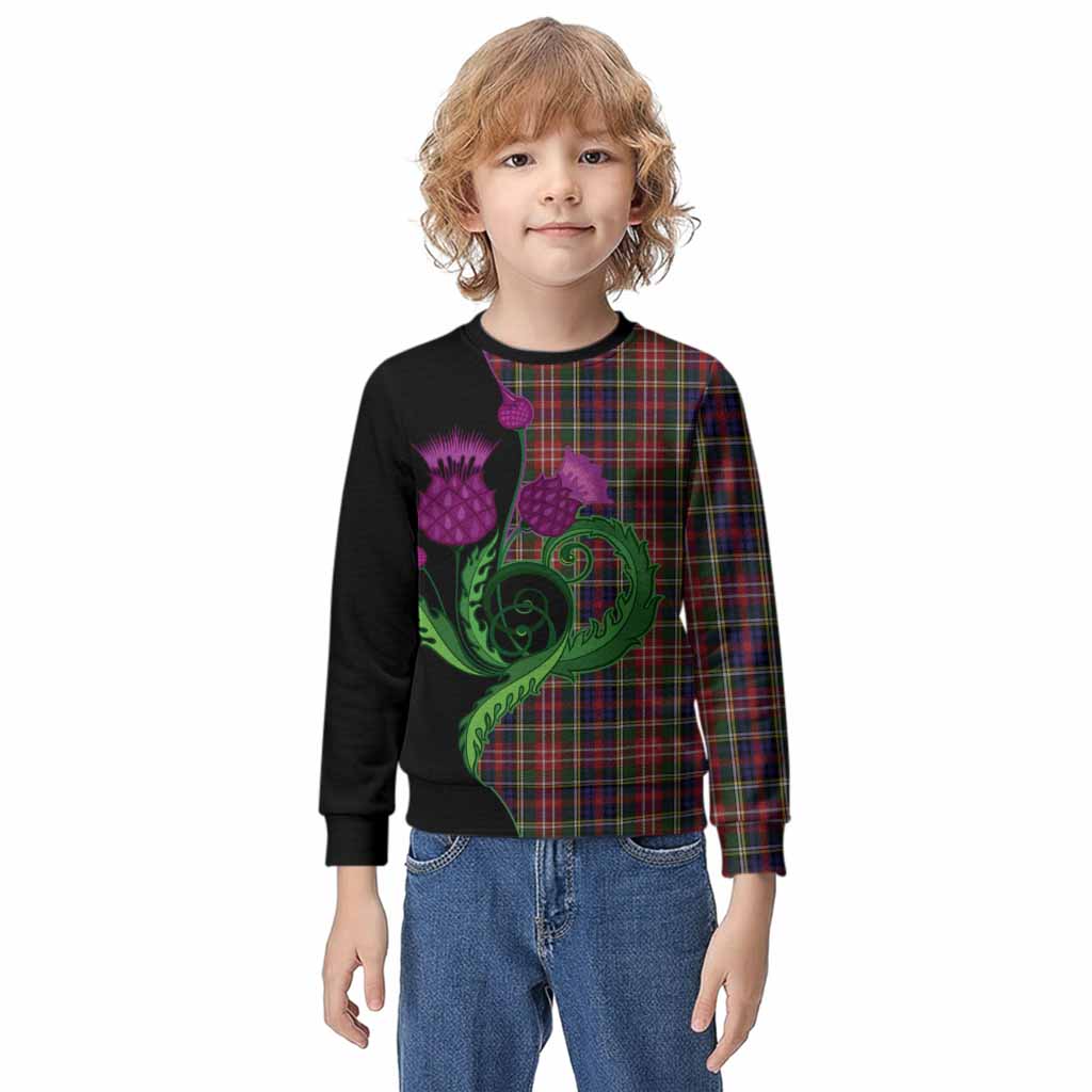 Christie Tartan Kid Knitted Sweatshirt Traditional Scottish Thistle