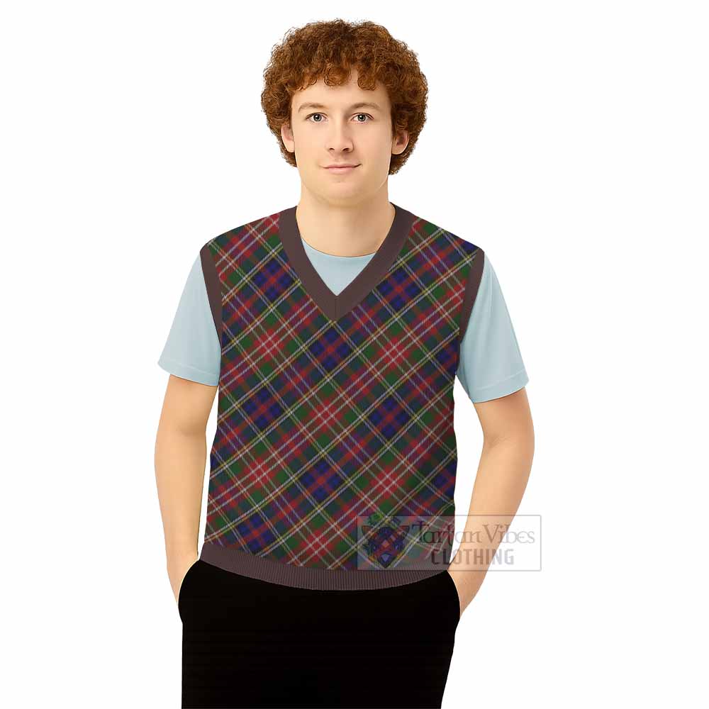 Christie Tartan  Knitted V-Neck Vest Cross Style