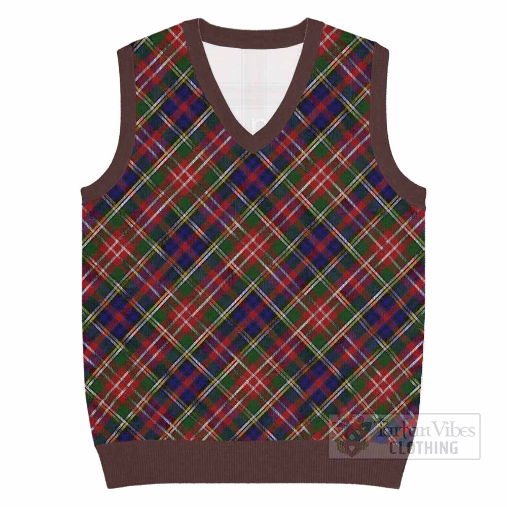 Christie Tartan  Knitted V-Neck Vest Cross Style