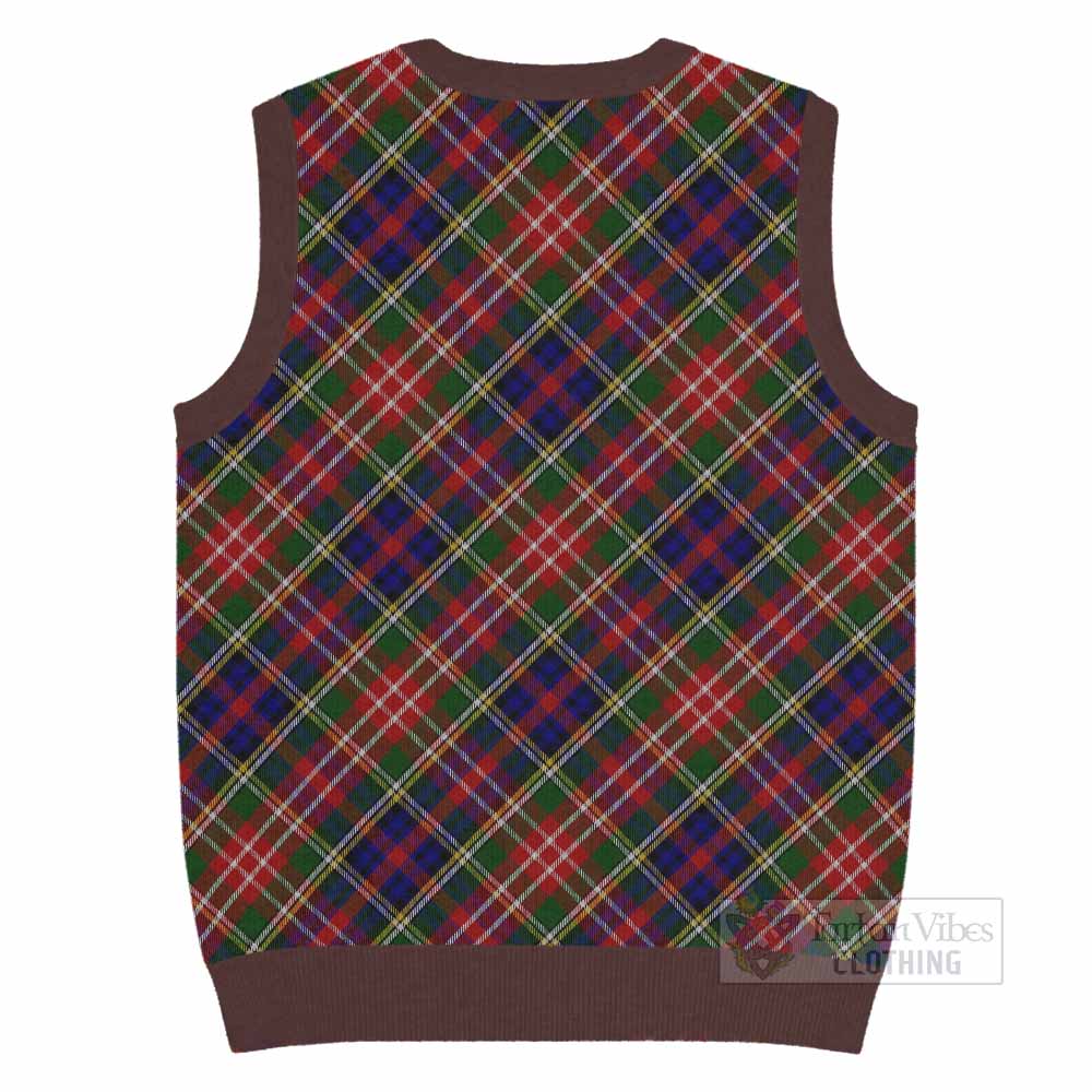 Christie Tartan  Knitted V-Neck Vest Cross Style