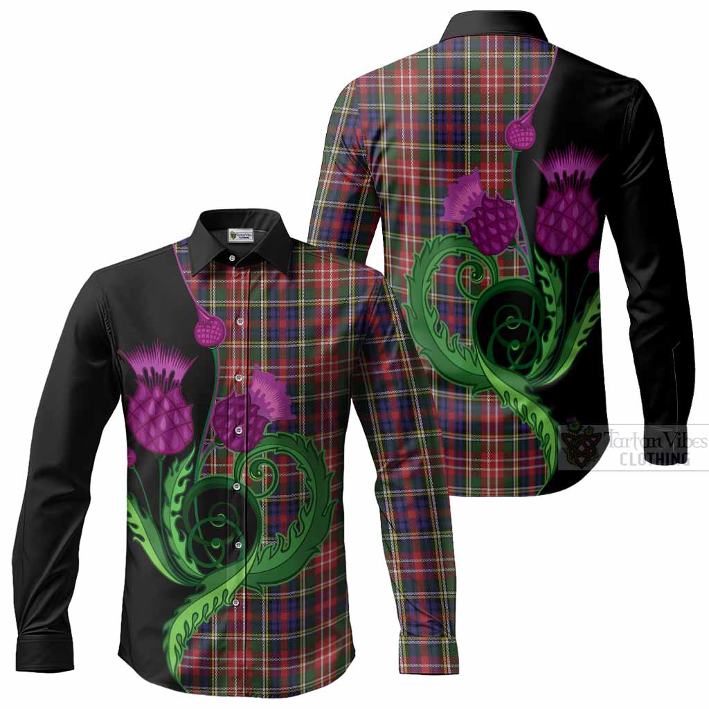 Christie Tartan Long Sleeve Button Shirts Traditional Scottish Thistle