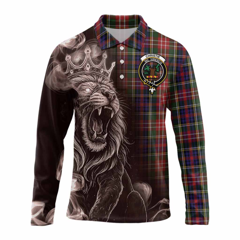 Christie Tartan Long Sleeve Polo Shirt Roaring Lion Heritage