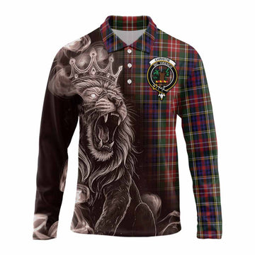 Christie Tartan Long Sleeve Polo Shirt Roaring Lion Heritage