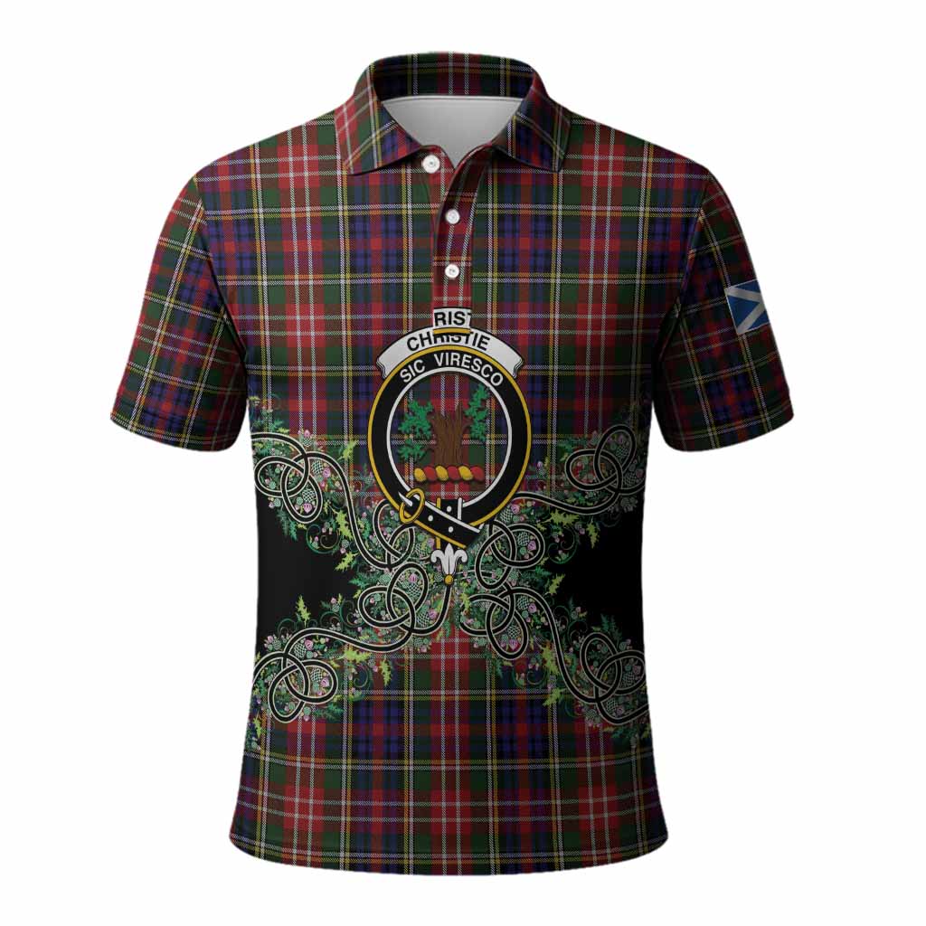 Christie Tartan Polo Shirt Thistle Scottish Spirit