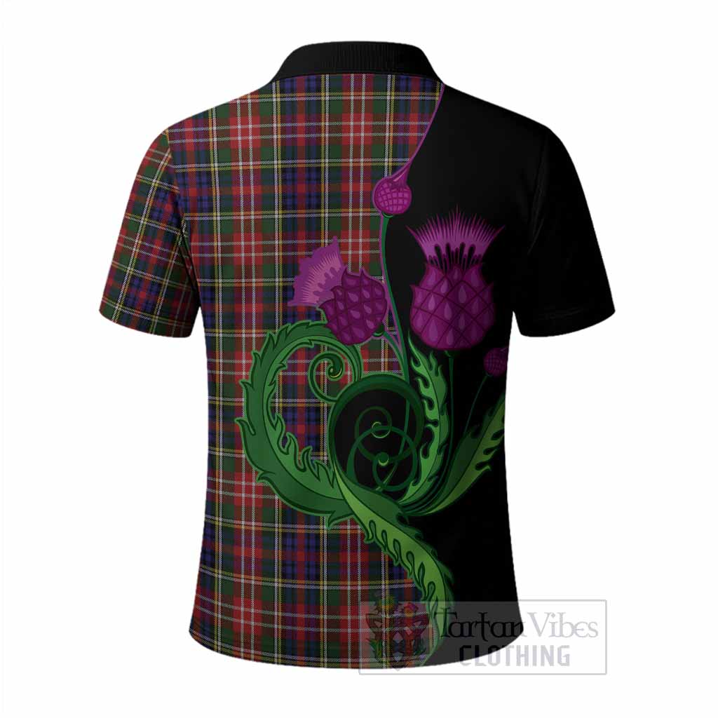 Christie Tartan Polo Shirt Traditional Scottish Thistle