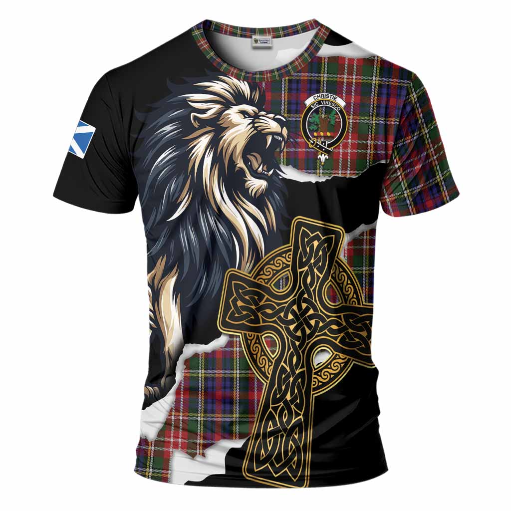 Christie Tartan Scottish T-Shirt Lion Celtic Heritage