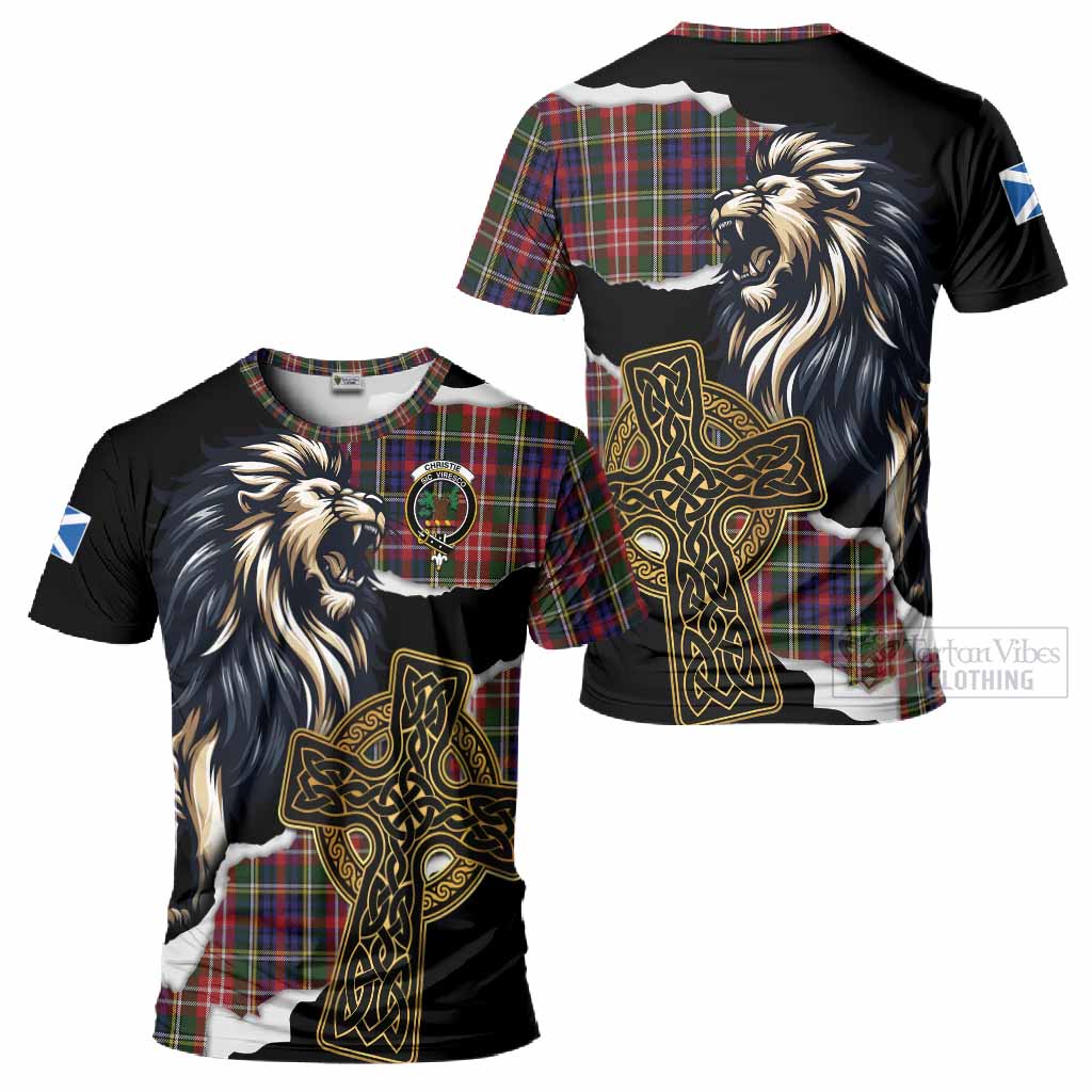 Christie Tartan Scottish T-Shirt Lion Celtic Heritage
