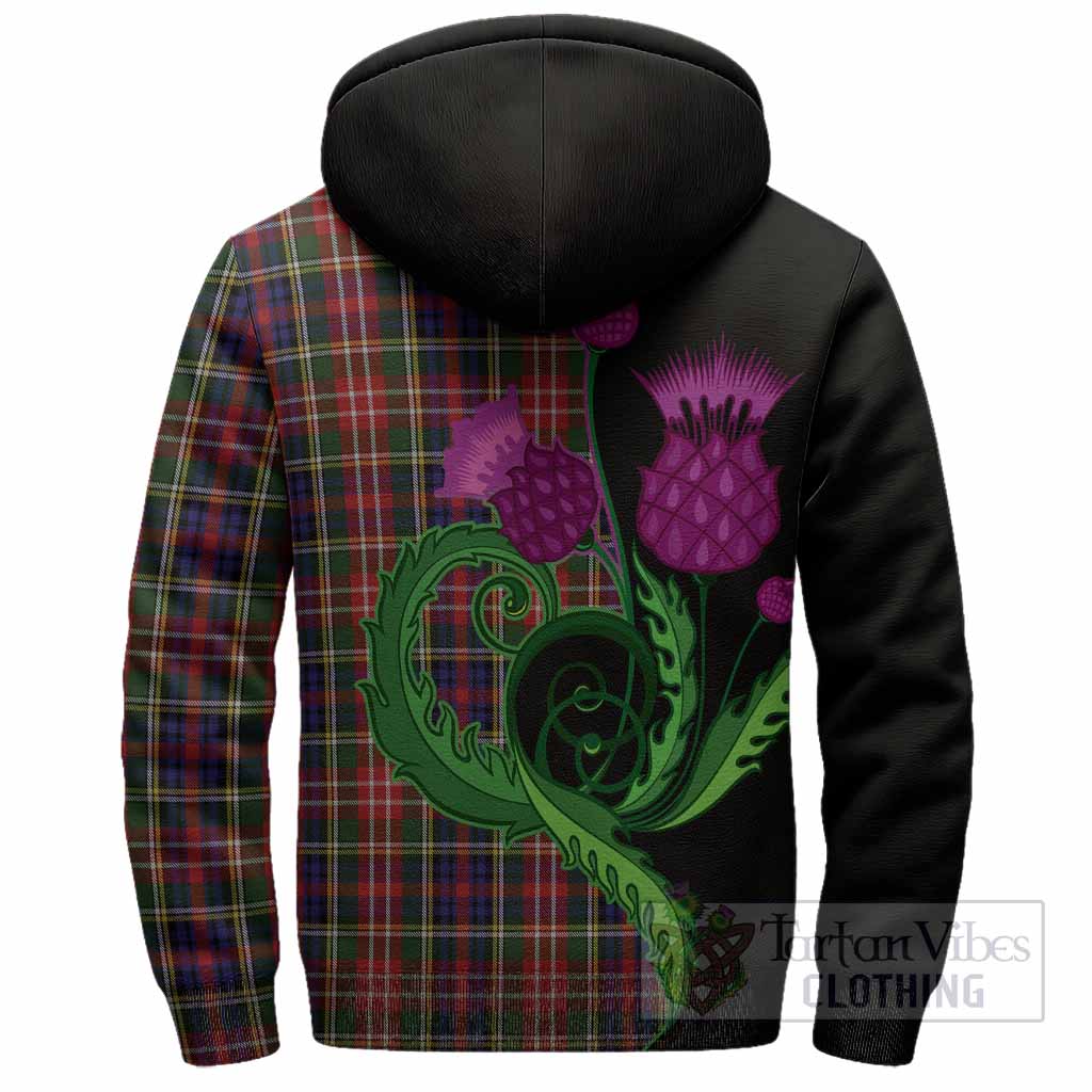 Christie Tartan Sherpa Hoodie Traditional Scottish Thistle