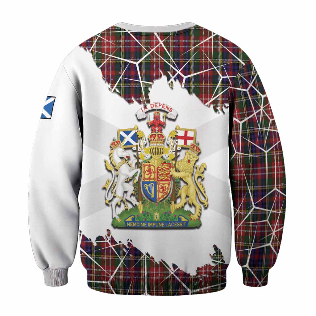 Christie Tartan Sweatshirt with Family Crest and Lion Rampant Grunge Style