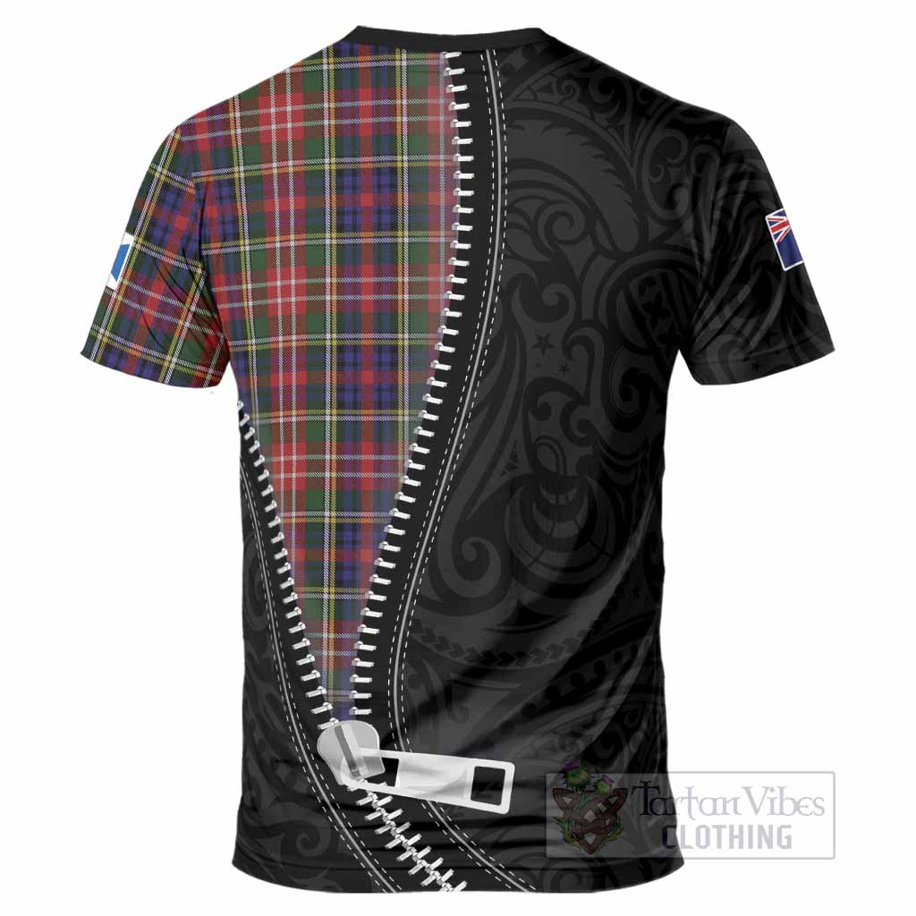 Christie Tartan T-Shirt New Zealand Pattern Unique Zipper Stylized