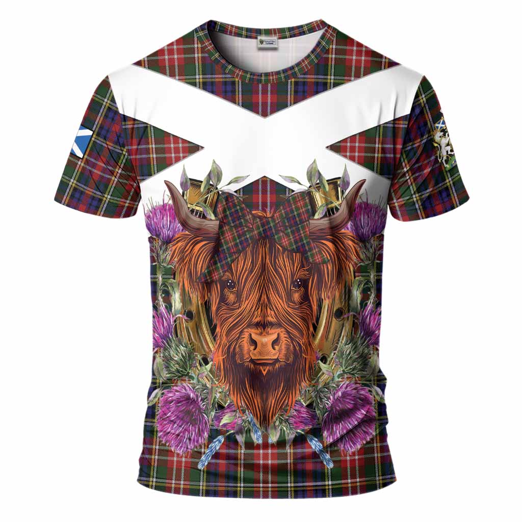 Christie Tartan T-Shirt Scottish Thistle Heilan Coo