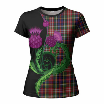 Christie Tartan Women T shirt Traditional Scottish Thistle