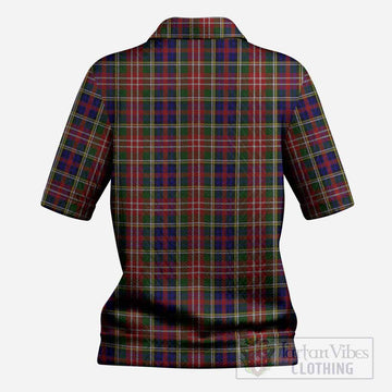 Christie Tartan Women’s Polo Sweater Top with Family Crest